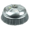 Weiler 6" Nylox Cup Brush .040/80SC Crimped Fill 5/8"-11 UNC Nut 14506